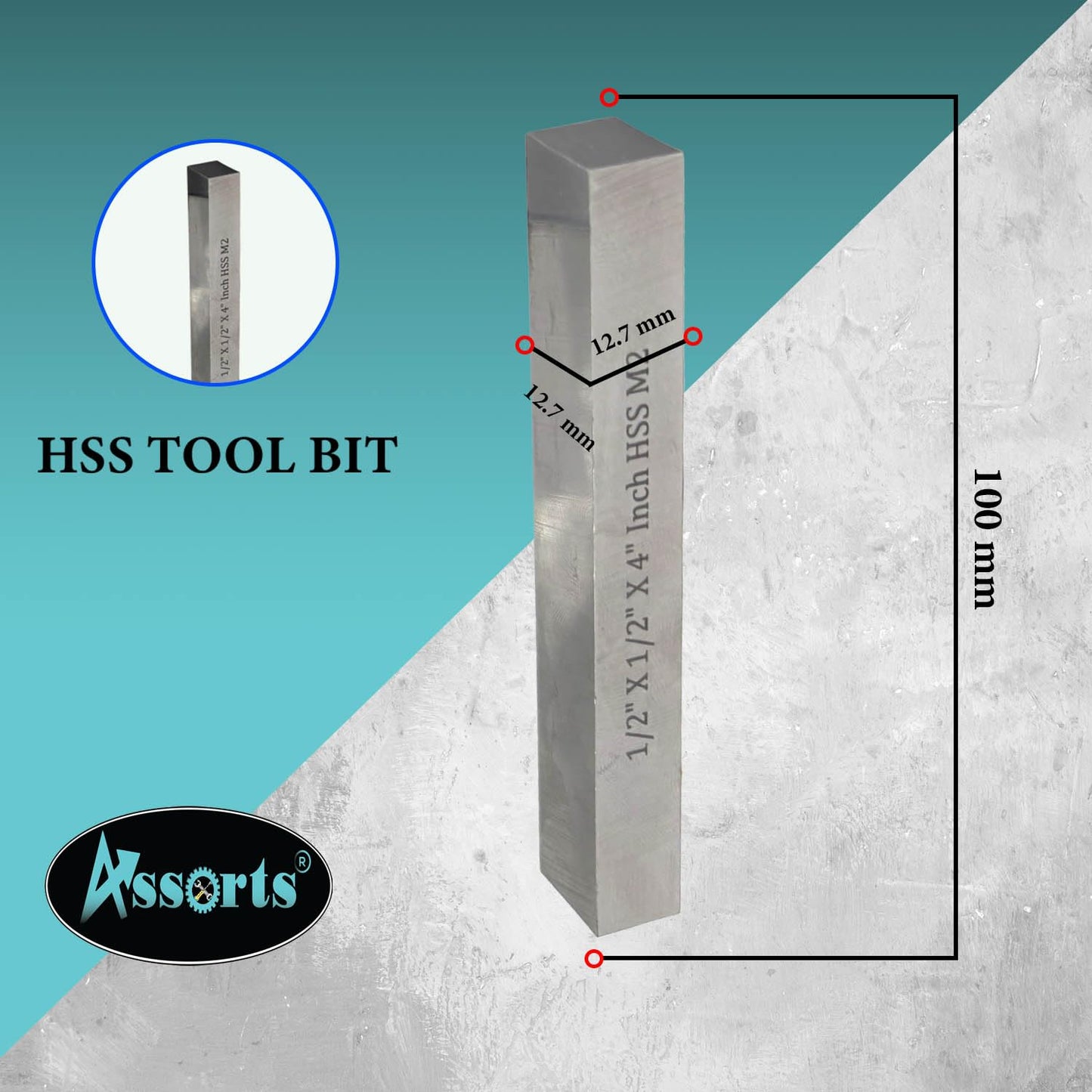 2" Inch (50 mm) Head Diameter Fly Cutter for Milling & Lathe Machine with HSS Tool Bit, Straight Shank 3/4" Inch