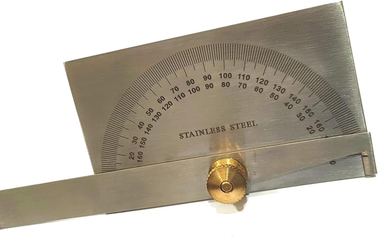 Stainless Steel Protractor 0-180 degrees (Square Head Protractor)