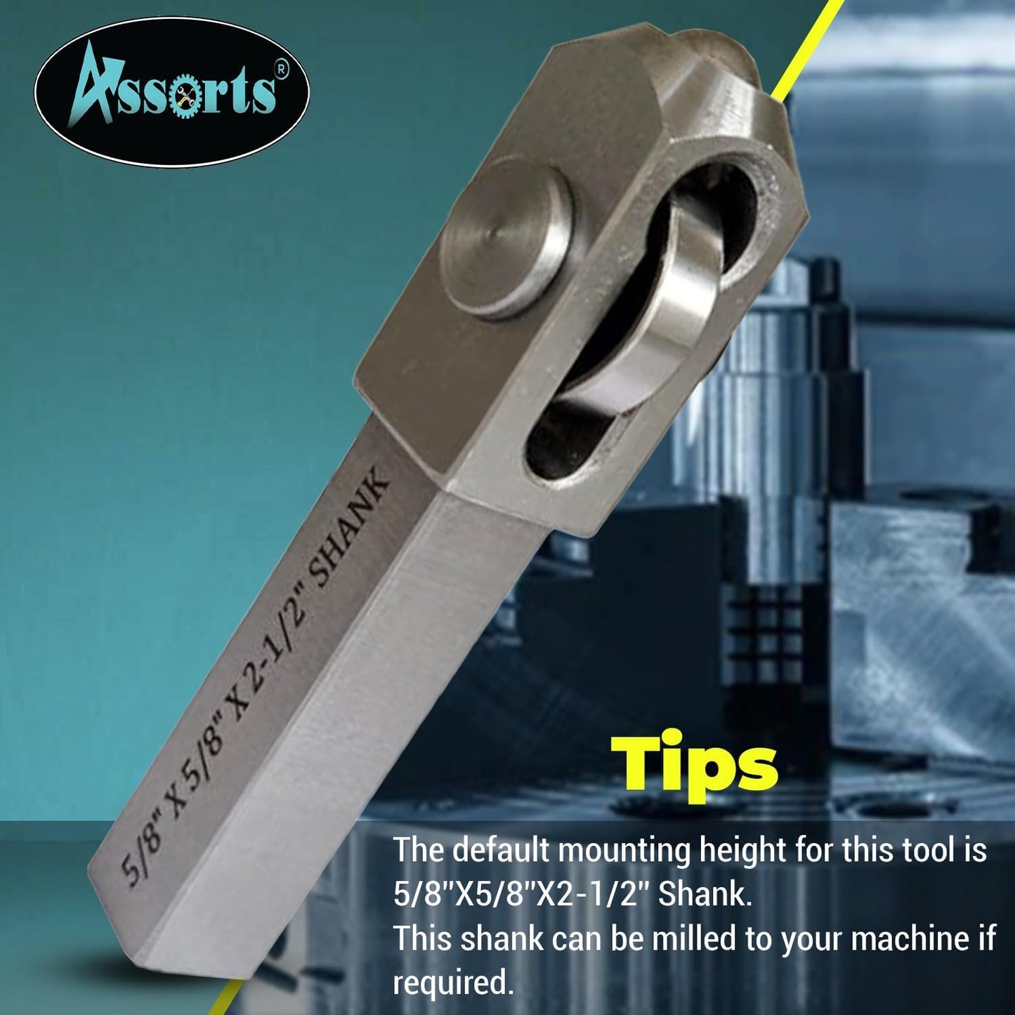 Mini Lathe Burnishing Tool Premium Series (5/8" × 5/8" × 2-1/2") Shank Mirror Finish Roller for CNC & Manual Lathes, Steel & Copper (HRC 1868)