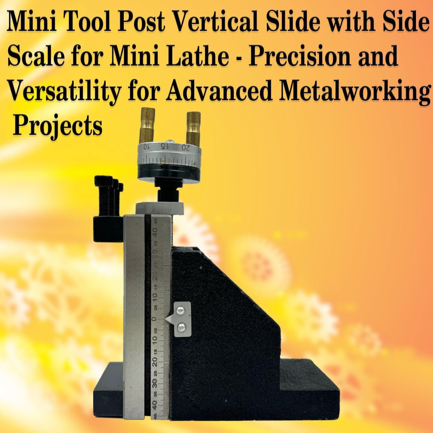 Assorts Tool Post Mini Vertical Slide with Side Scale for Mini Lathe - Precision and Versatility for Advanced Metalworking Projects
