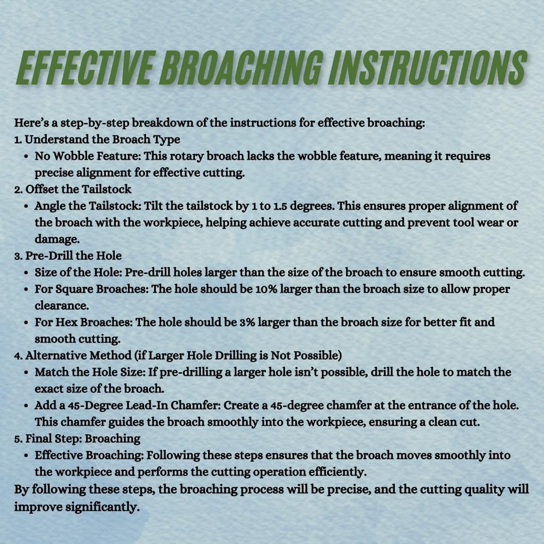 ASSORTS Lathe's High-Precision Live Revolving Center with Straight Shank, Featuring Square Tool and High-Speed Rotary Broach (HSS) for Superior Machining Accuracy, Stability, and Versatility