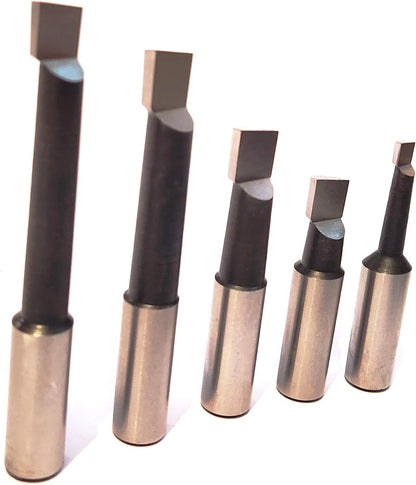 Precision Boring Head 2" for Milling & Lathe Machine 1 Div=0.0005" (R8 SHANK (7/16 UNF) W/ 5 PCS HSS BORING BAR SET)