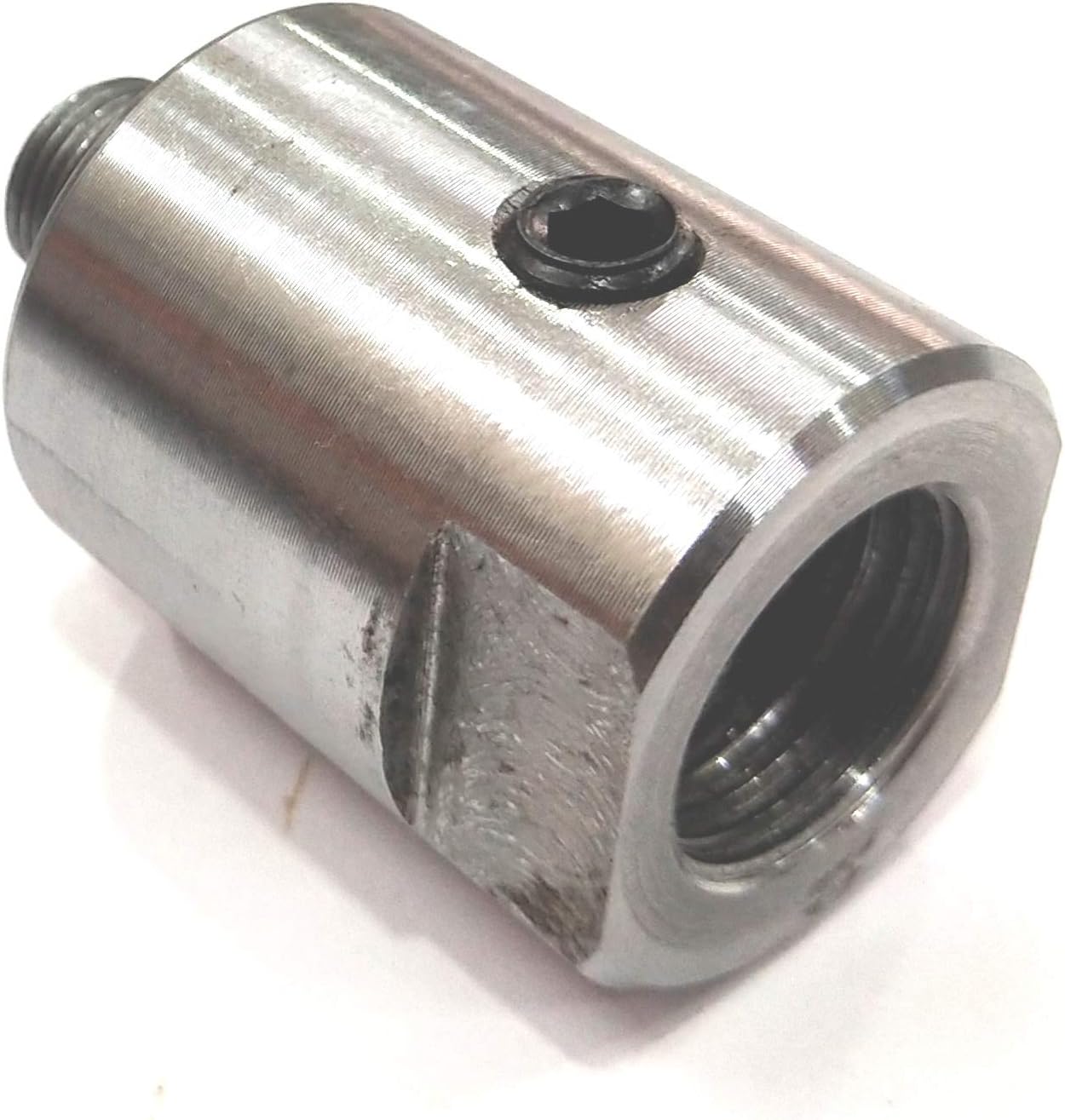 Lathe Spindle Adapter Connects 3/4" x 16 TPI Machine Spindle to M12 x 1 Threaded Chucks (ADAPTOR WITH 50 MM 4 JAW INDEPENDENT CHUCK)