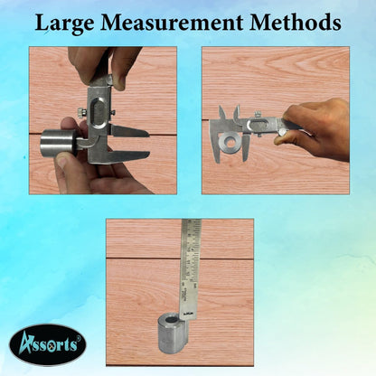 Quality Non Digital Vernier Caliper- Professional Metric -Imperial Measuring System Tools for Inside, Outside, Depth & Step Measurements (Stainless Steel Body)