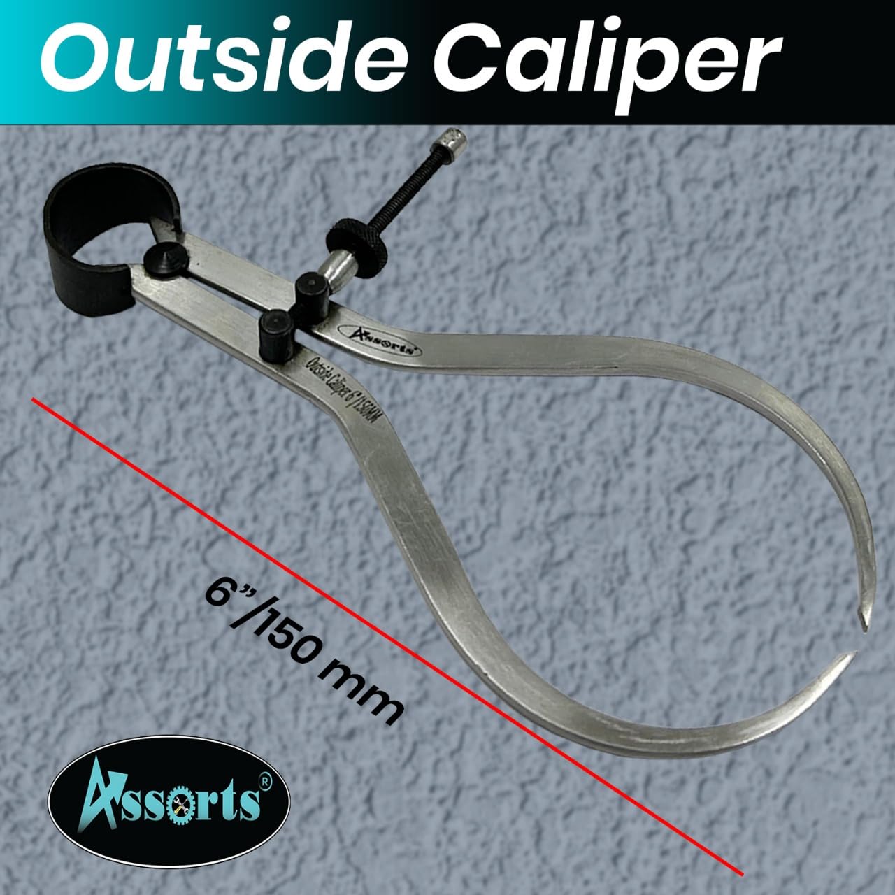 Assorts 3 Pieces Spring Caliper Set - Inside, Outside & Divider 6" inch (150 mm)-Measuring Tool, Workshop, Toolroom