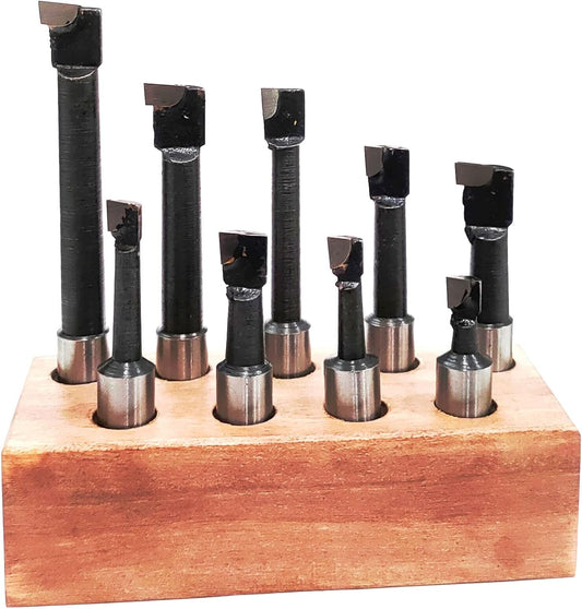 Assorts' Quality Boring Head 2" Inches for Milling & Lathe Machine (ONLY 9 PCS CARBIDE SET (NO BORING HEAD))