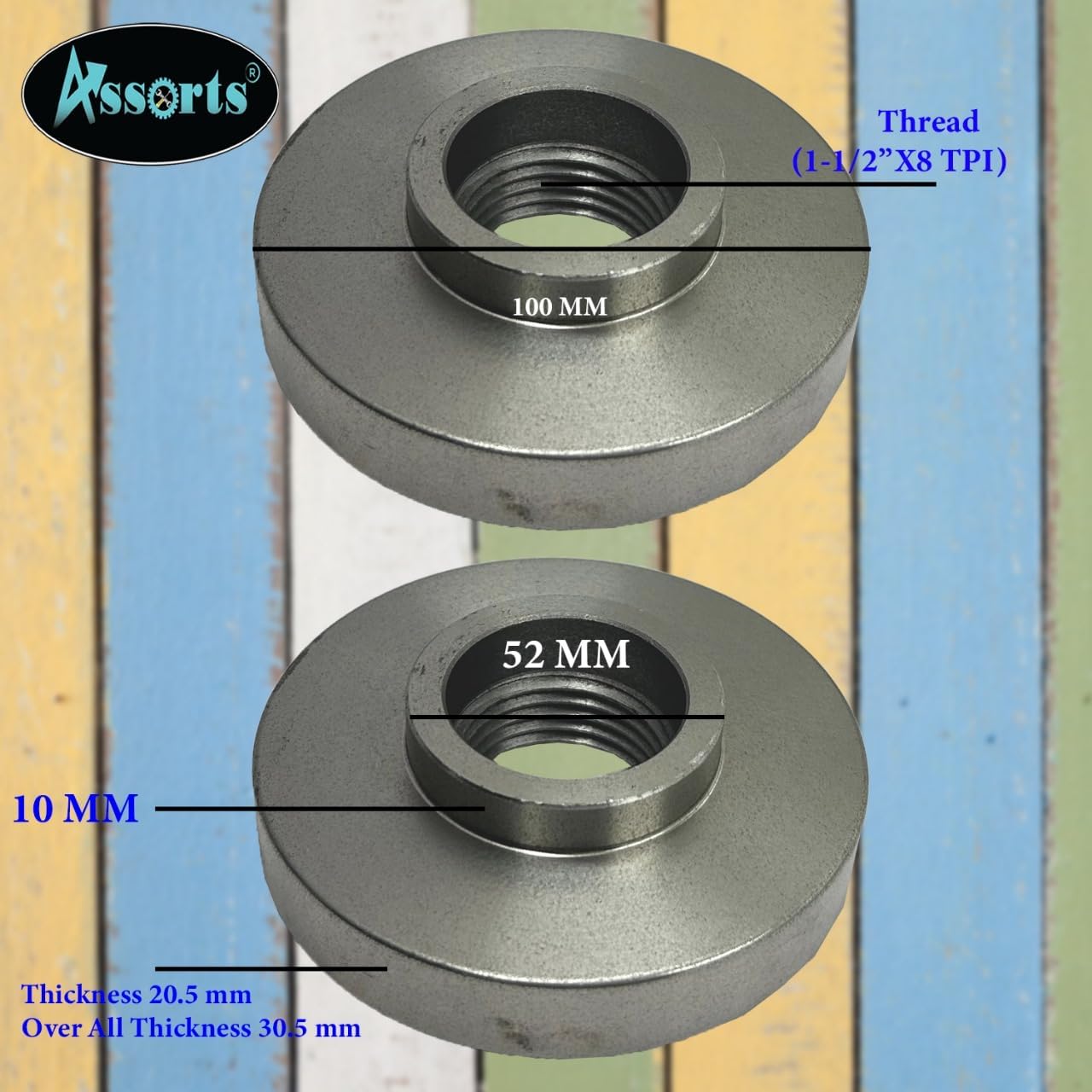 Cast Iron 4" (100mm) Backplate for Backford Lathe