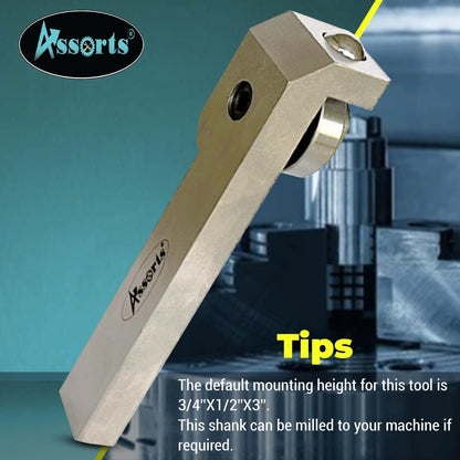 ASSORTS Entry Series Burnishing Tool with Premium Indexable Lathe Tool Holder, Light-Duty Surface Finishing Tool, 3/4?×1/2?×3? CNC & Conventional Lathe Compatible, Replaceable Carbide Insert