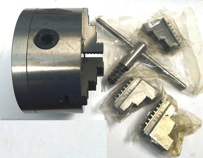 160 mm 3 jaws Self Centering Chuck For Lathes & HV 8 Rotary Table+ Back Plate (MT3 Spigot Extension)