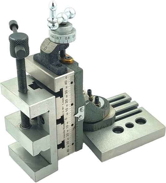 Mini Vertical Milling Slide with 2"/ 50 mm Mini Steel Vice & Base Mounting Plate - Direct Mounting on 7 x 14 Mini Lathe Machine-(No clamps)