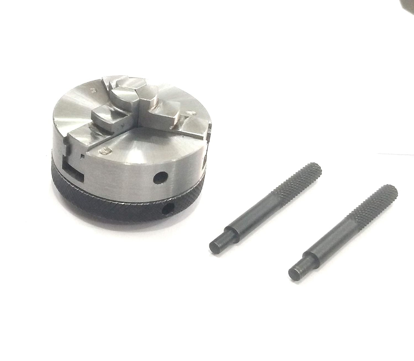 MT-2 Arbor with M12 x 1 Thread for Milling & Lathe Machine + 50mm 3-Jaw Self-Centering Chuck