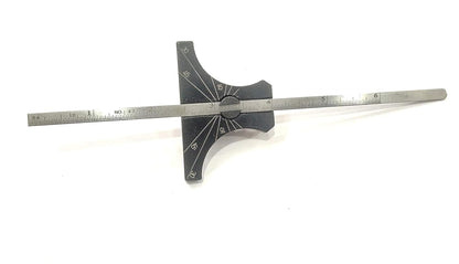 Stainless Steel Ruler Engineer's Depth Gauge Metric & Imperial 6" Ruler (150 mm)