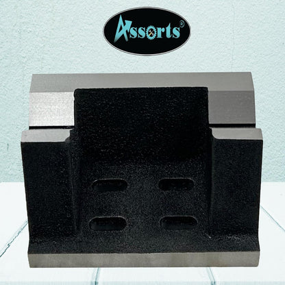 Assorts Precision Graded Caste Iron Vee Angle Plates-stress Relieved - Work-holding Clamping Milling Engineering Machine Tools-heavy Duty (3" X 3" X 5" (75 X 75 X 125 Mm) T-slotted)
