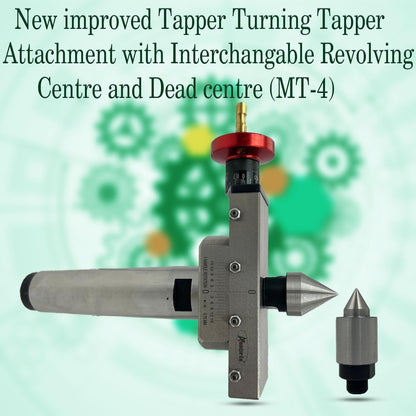 Precision MT4 Taper Turning Attachment with Interchangeable Revolving & Dead Centres