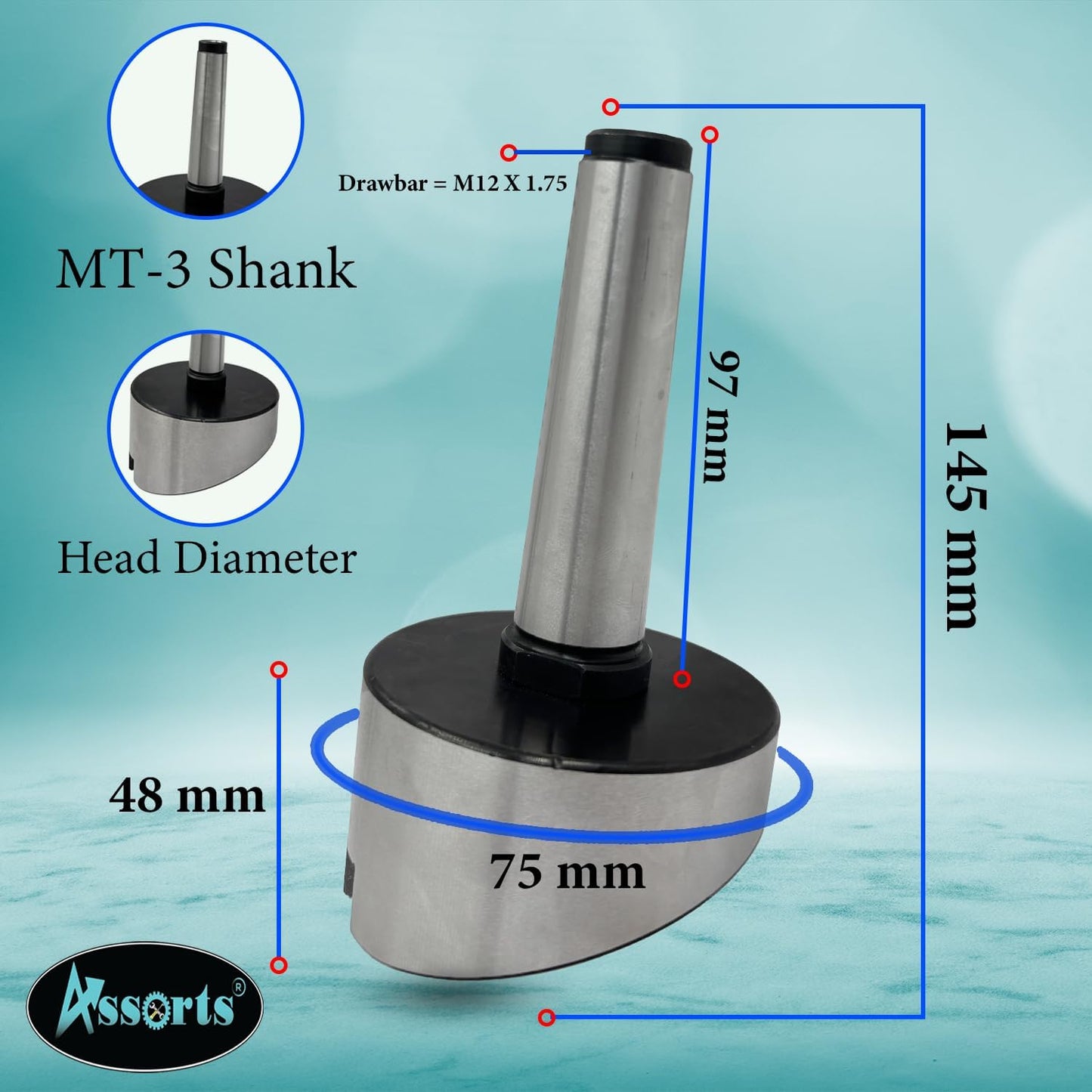 3" Inch II 75 mm Head Diameter Fly Cutter For Milling & Lathe Machine with Replaceable Carbide Insert Indexable Tool