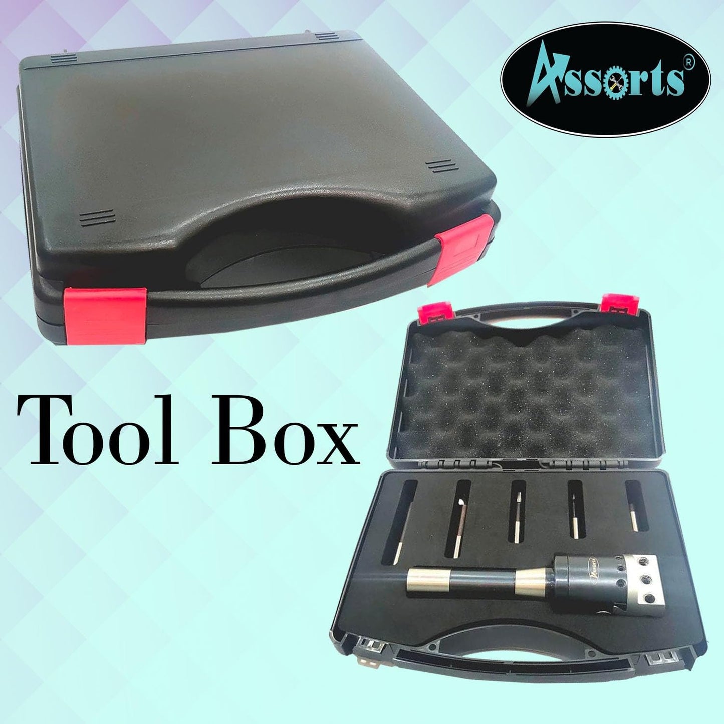 Assorts Boring Head 2 inch for Milling & Lathe Machine 1 Div: 0.0005" & 5 Pcs HSS Boring Bars R8 Shank (7/16 UNF Drawbar)