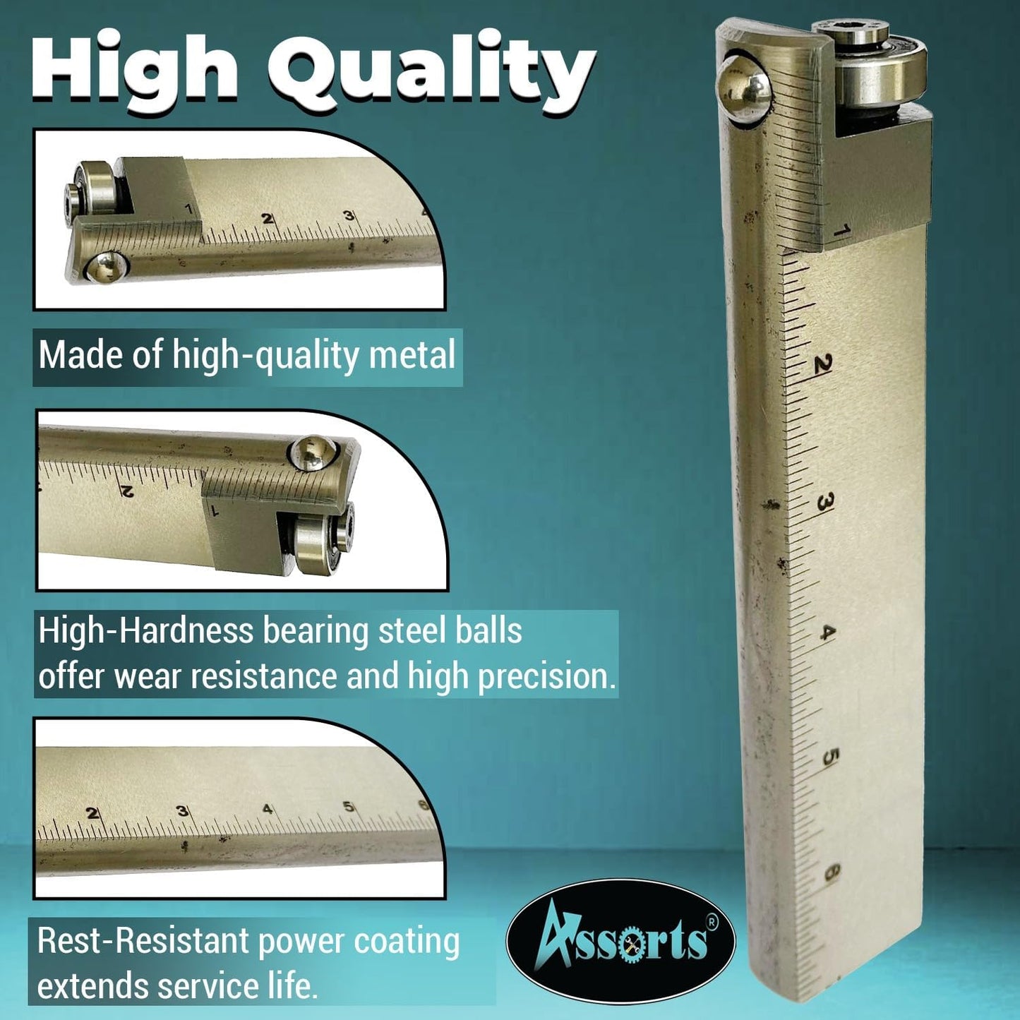 ASSORTS Dual Burnishing Tool  Internal & External Burnishing Tool for Lathe & CNC | Mirror Finish Tool | Industrial Grade | Shank 5/8 x 1-3/8 x 7 | Min Bore Ø40 mm