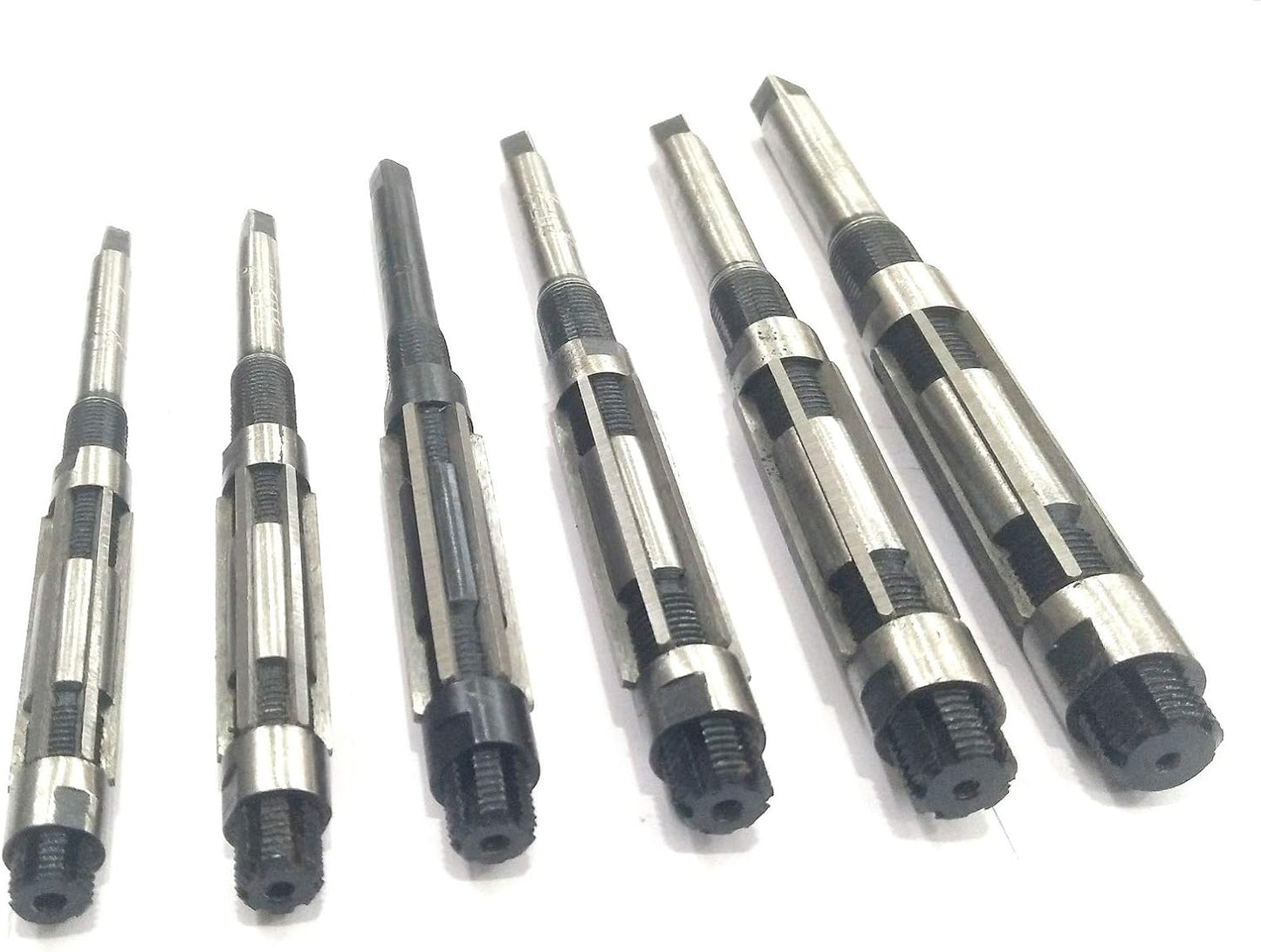 QUALITY ADJUSTABLE HAND REAMERS-CARBON STEEL BLADES (SET OF 6 PCS- H4 TO H9)