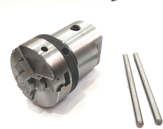Lathe Spindle Adapter Connects 1" x 8 TPI Machine Spindle to M14 x 1 Threaded Chucks (ADAPTOR WITH 65 MM 3 JAW SELF CENTERING CHUCK)