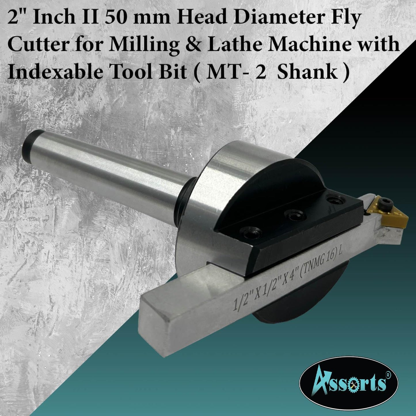 2" Inch (50 mm) Head Diameter Fly Cutter for milling & Lathe Machine with Replaceable Carbide Insert bit