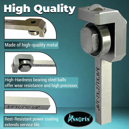 Assorts Burnishing Tool Lite Series Roller Burnishing Tool 3/8" x 1/2" x 2-3/8" Shank Light Duty Lathe Tool HRC 1868 Precision Surface Finishing Compact Design