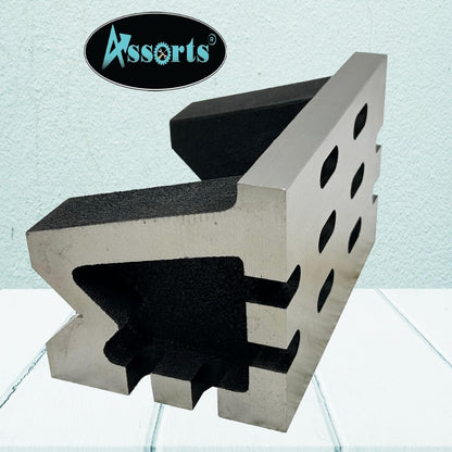 Quality Precision Graded Caste Iron Vee Angle Plates-stress Relieved - Work-holding Clamping Milling Engineering Machine Tools-heavy Duty (4" X 4" X 6" (100 X 100 X 150 Mm) -slotted)