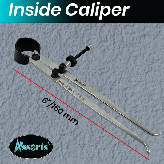 Assorts 3 Pieces Spring Caliper Set - Inside, Outside & Divider 6" inch (150 mm)-Measuring Tool, Workshop, Toolroom