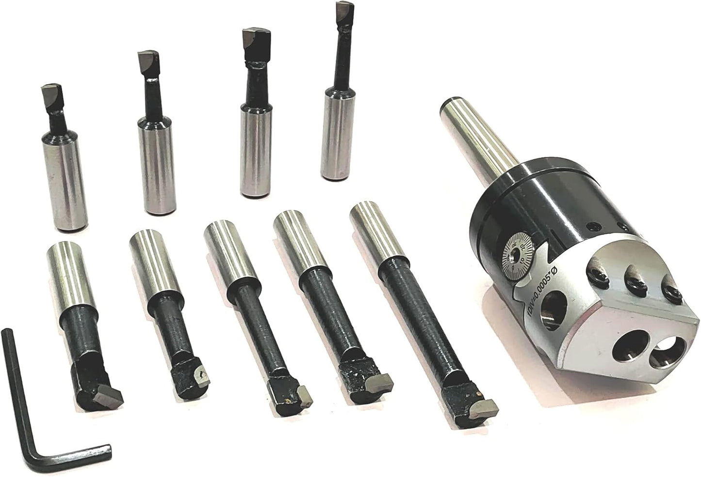 Assorts' Boring Head 2" Inches for Milling & Lathe Machine (2MT (M10 x 1.5 Drawbar) & 9 PC CARBIDE TOOL SET)