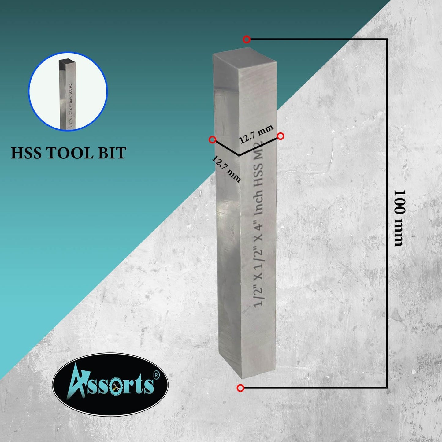 2" Inch (50 mm) Head Diameter Fly Cutter for Milling & Lathe Machine with HSS Tool Bit, 3MT Shank (M12 x 1.75 mm)