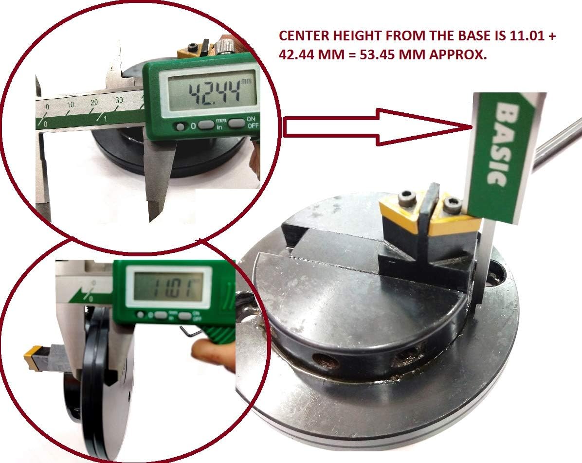 ASSORTS Lathe Ball Turning Attachment – Round Base with Size Scale – Double Bit – Convex & Concave Metal Sphere Radius Turning Fits Myford & Similar Lathes