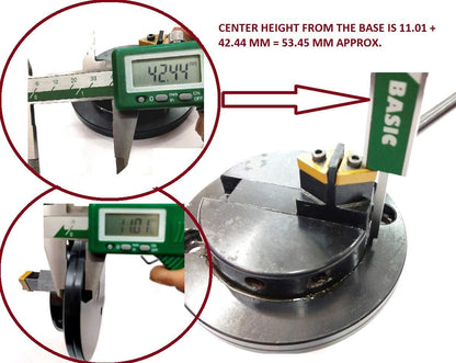 ASSORTS Lathe Ball Turning Attachment – Round Base with Size Scale – Double Bit – Convex & Concave Metal Sphere Radius Turning Fits Myford & Similar Lathes