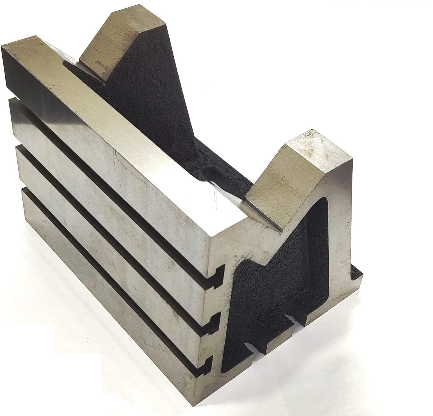 Assorts Caste Iron Vee Angle Plates-stress Relieved - Work-holding Clamping Milling Engineering Machine Tools-heavy Duty 6" X 6" X 8" (150 X 150 X 200) mm (T-slotted)
