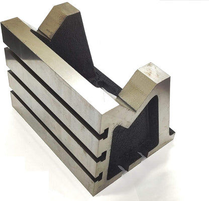 Assorts Caste Iron Vee Angle Plates-stress Relieved - Work-holding Clamping Milling Engineering Machine Tools-heavy Duty 6" X 6" X 8" (150 X 150 X 200) mm (T-slotted)