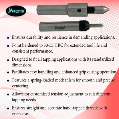 Assorts Set of 2 Spring Center Tap Guide Tool to Align Tap for threading Lathe Mill Jig Bore