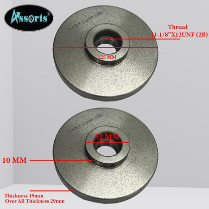 125 mm Cast Iron Backplate for Chuck Mounting | Myford-Compatible, 1-1/8" x 12 TPI Thread