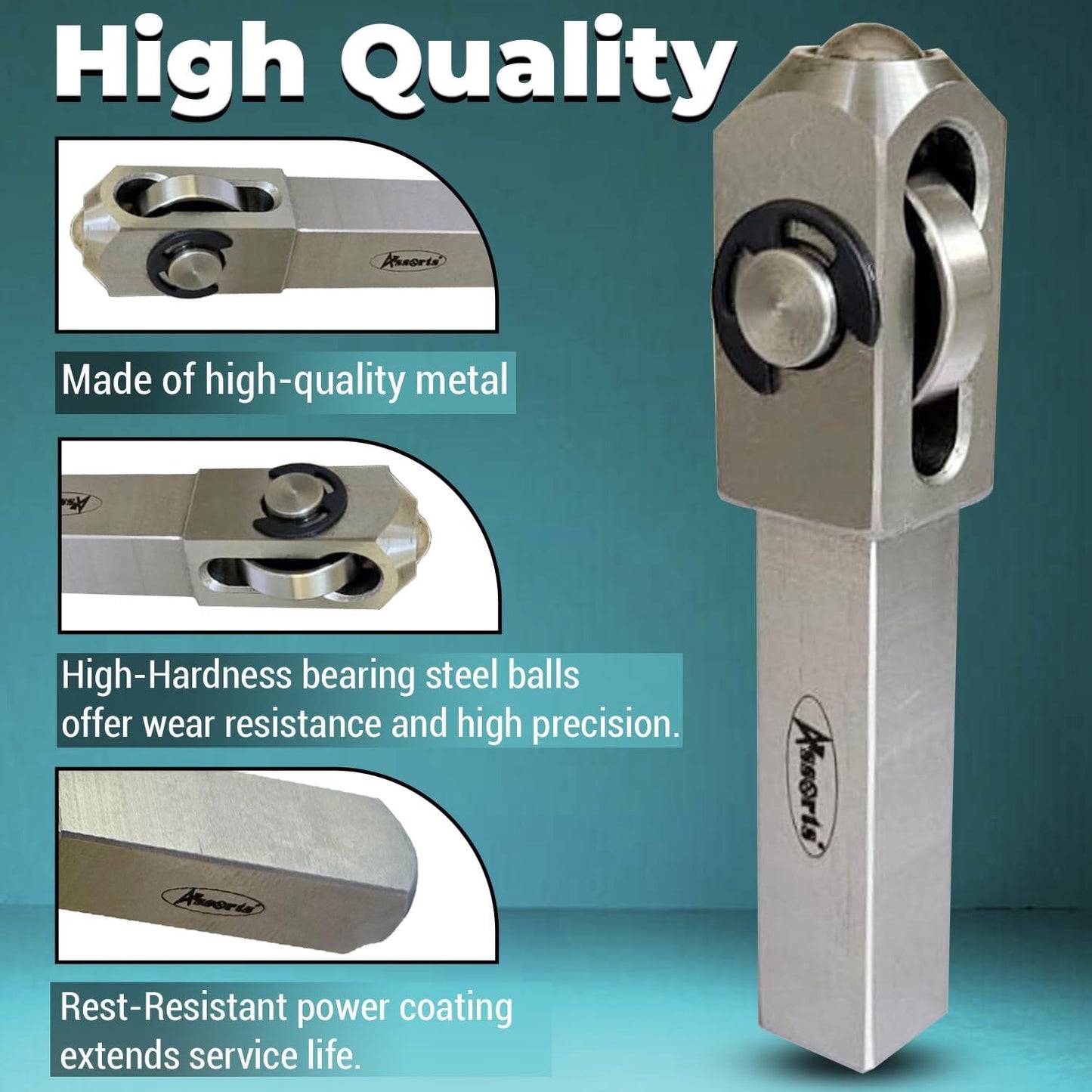 Mini Lathe Burnishing Tool Premium Series (5/8" × 5/8" × 2-1/2") Shank Mirror Finish Roller for CNC & Manual Lathes, Steel & Copper (HRC 1868)