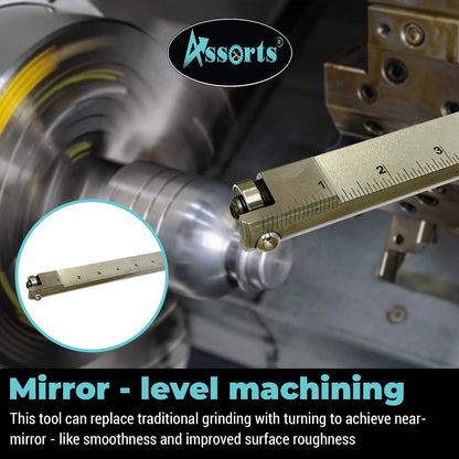 ASSORTS Dual Burnishing Tool  Internal & External Burnishing Tool for Lathe & CNC Mirror Finish Tool Industrial Grade (1 x 1/2 x 7)