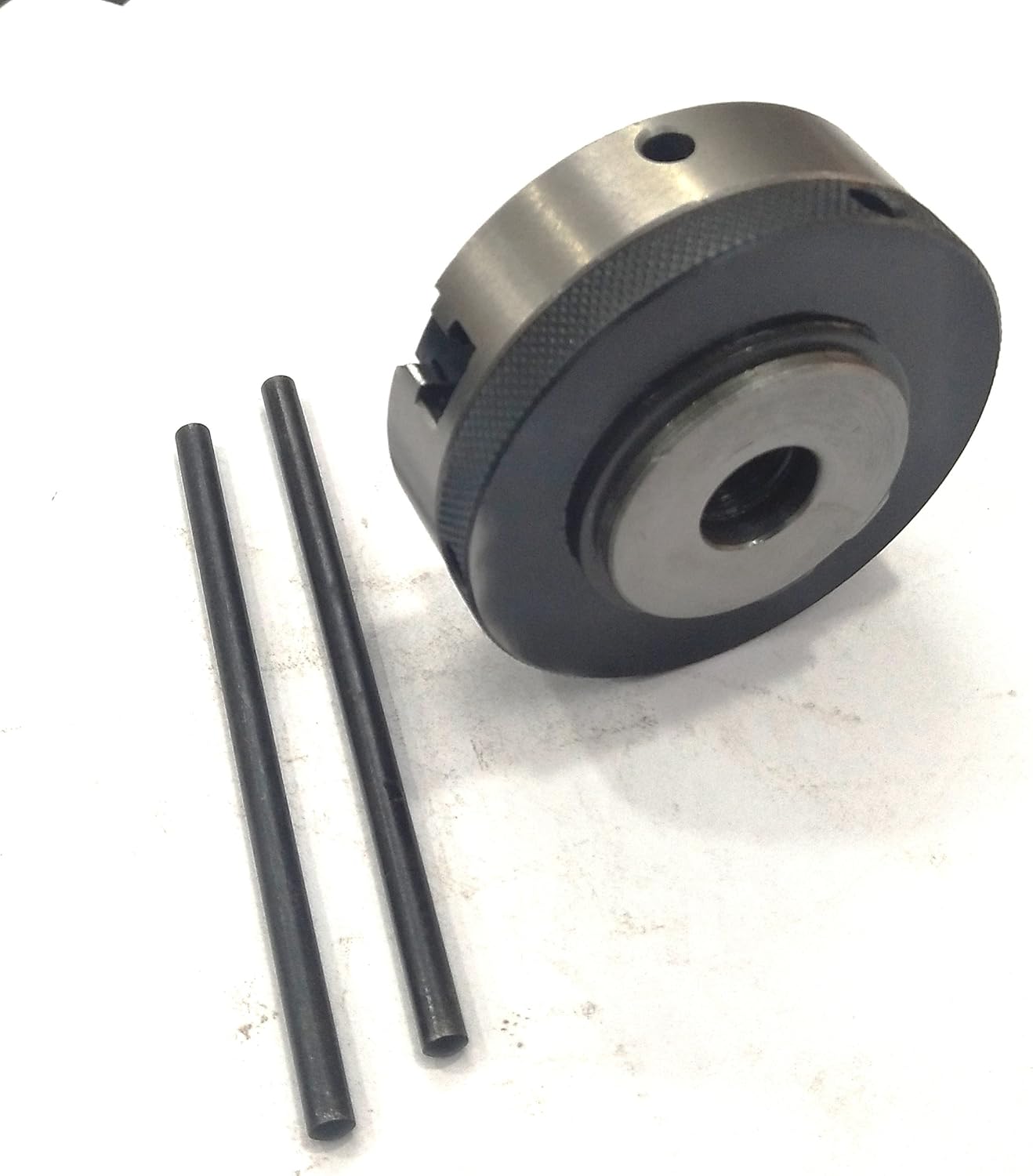 Precision Horizontal Vertical Milling Indexing 4"/ 100 Rotary Table, M6 Clamp Kit With Suitable Tailstock & Small Chuck & Fixing T Nut Bolts (With 65 MM 3 Jaw Self Centering Chuck)