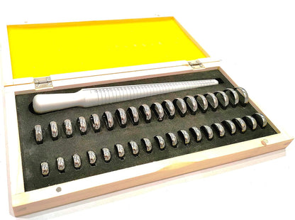 Assorts' Standard Aluminum Ring Sizer Stick Gauge With 4 International Marking of USA & Euro Sizes & Jewelry 36pcs Metal Rings Size Range