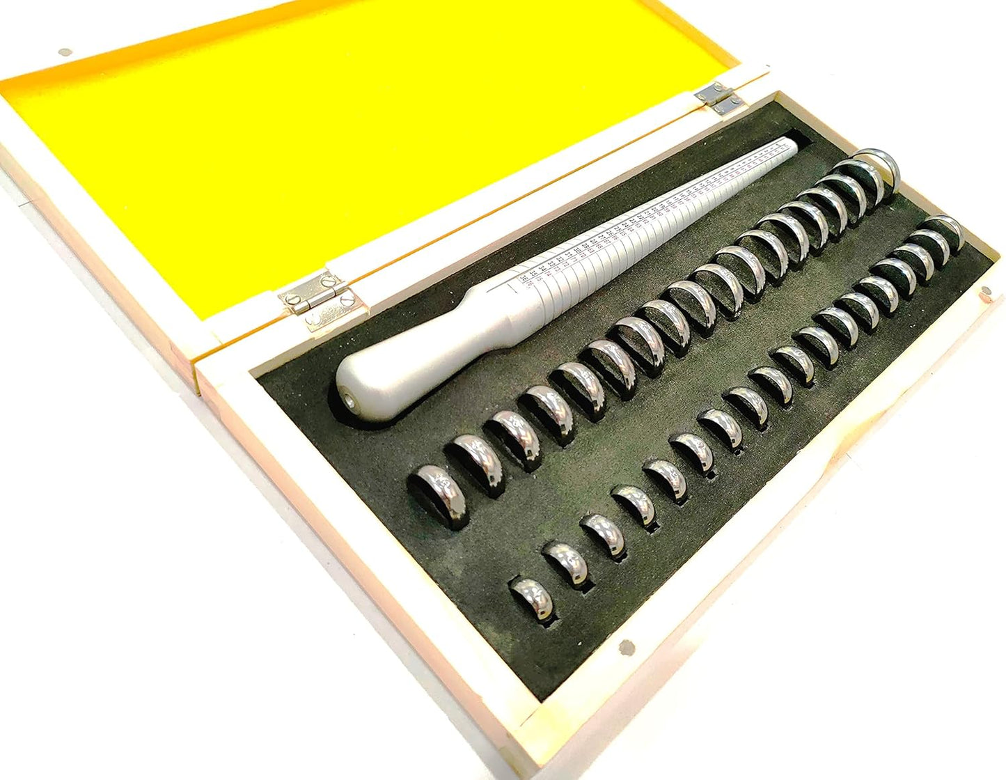 Assorts' Standard Aluminum Ring Sizer Stick Gauge With 4 International Marking of USA & Euro Sizes & Jewelry 36pcs Metal Rings Size Range