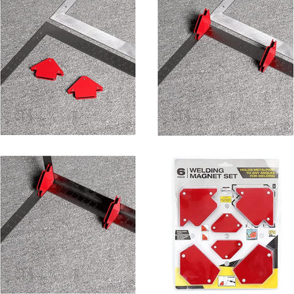 Welding Positioner Set, Magnetic Welding Aids Accessories, Heavy Duty Magnetic Arc Welding Electrode Holders (Set of 6)