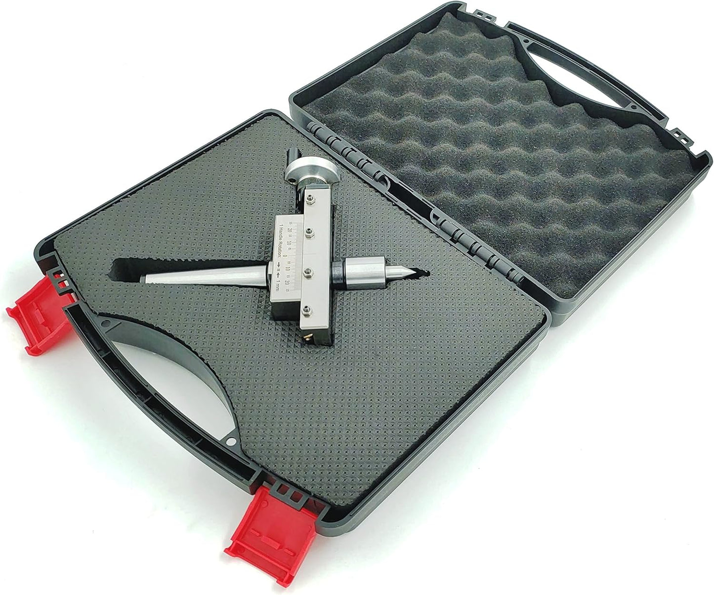 Assorts' Taper Turning Attachment with Live Revolving Center For Turning Tapers on Lathe Machine II Supplied in Plastic Suitcase II Check Working Video in Description (Morse Taper MT1)
