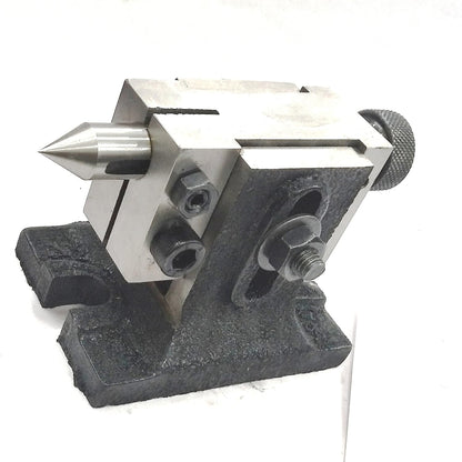 Precision Horizontal Vertical Milling Indexing 4"/ 100 Rotary Table, M6 Clamp Kit With Suitable Tailstock & Small Chuck & Fixing T Nut Bolts (With 50 MM 4 Jaw Self Centering Chuck)