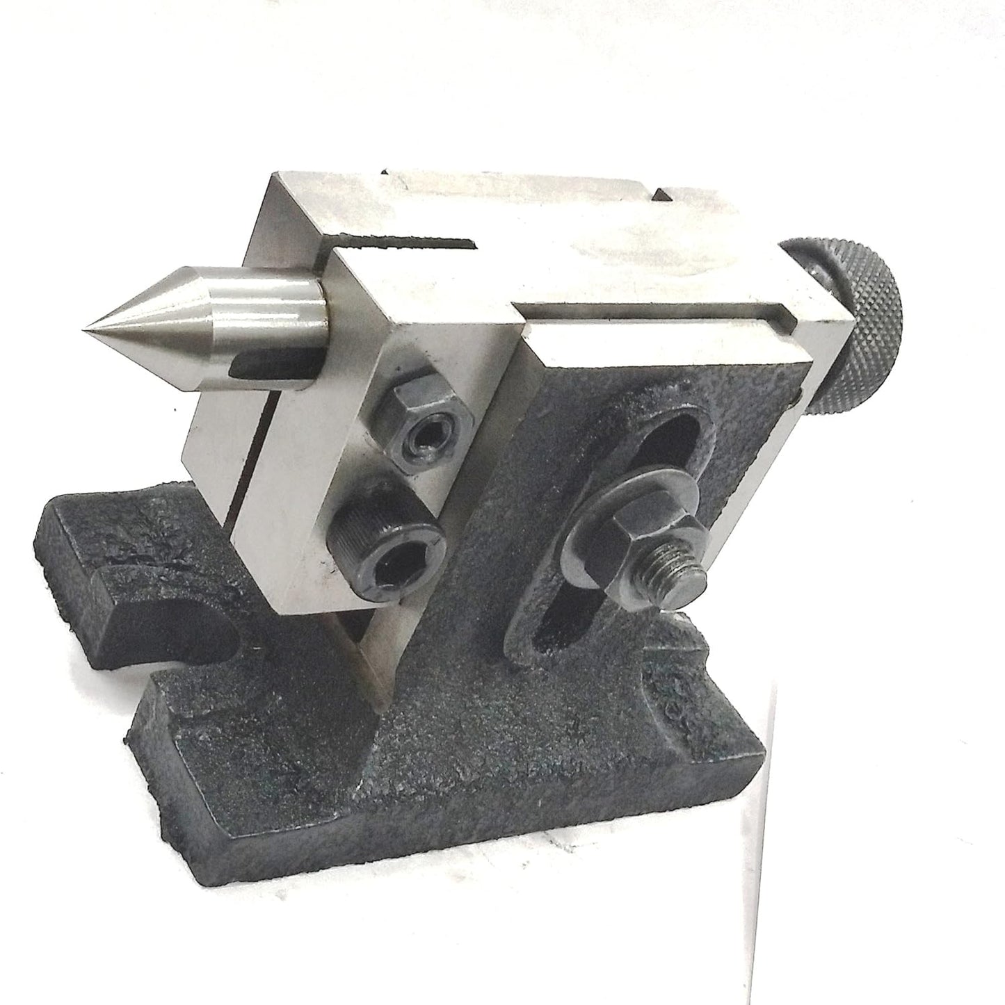 Assorts Precision Horizontal Vertical Milling Indexing 4"/ 100 Rotary Table With Suitable Tailstock & Small Chuck & Fixing T Nut Bolts (With 70 Mm 4 Jaws Independent Chuck)
