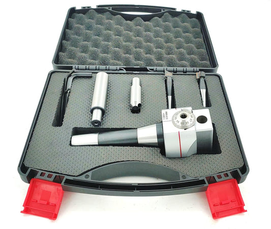 Boring Head Diameter 62 mm with 2 x Fly cutting tool holders & 2 x Carbide Brazed Tools II 1 Division: 0.01 mm