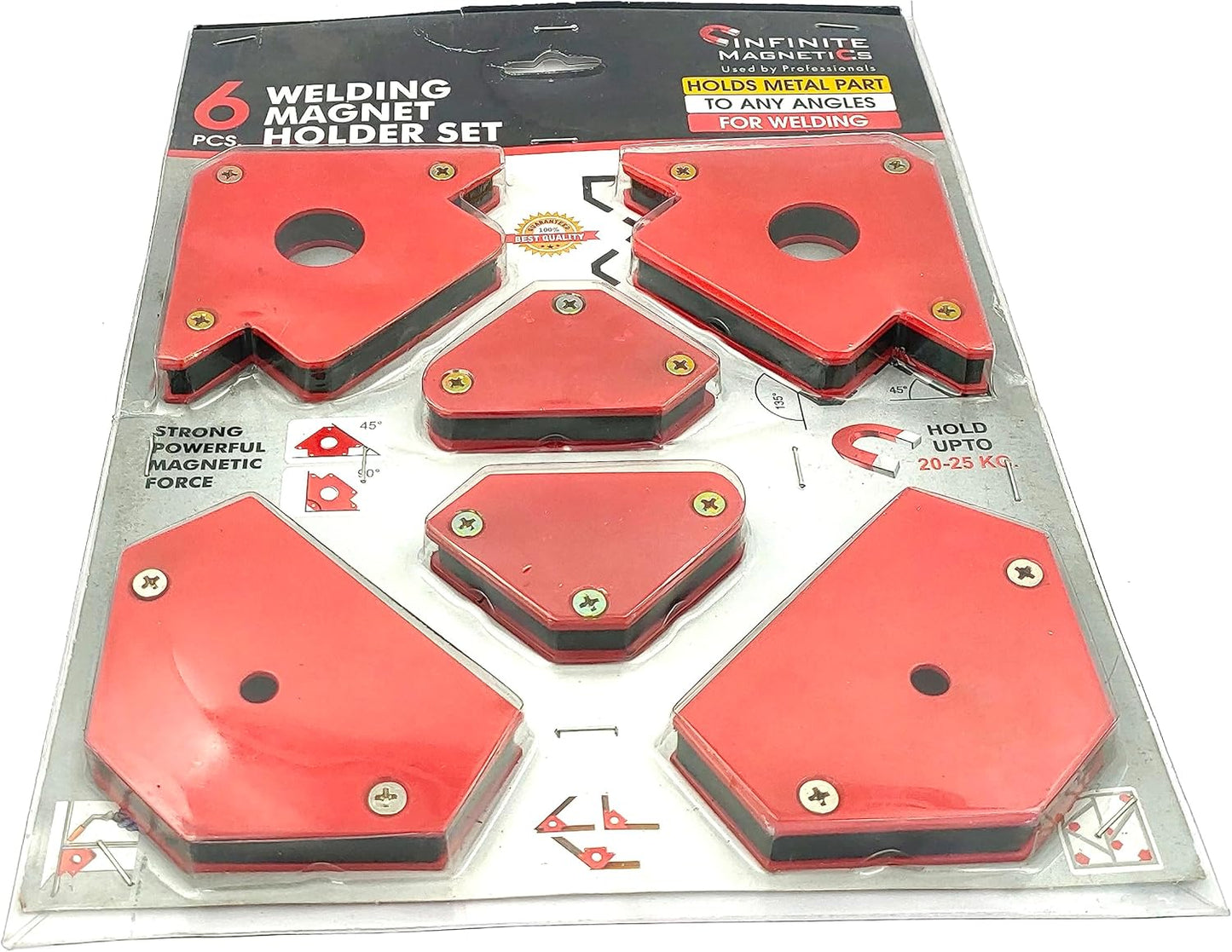 Welding Positioner Set, Magnetic Welding Aids Accessories, Heavy Duty Magnetic Arc Welding Electrode Holders (Set of 6)
