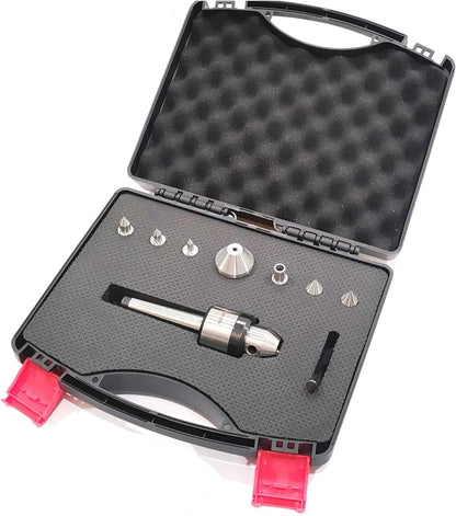 precision run out under 10 micron multi point bullet live revolving center for conventional lathe machine