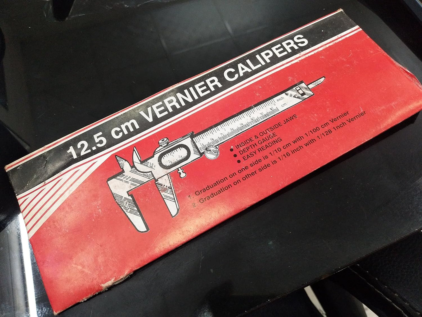 Non-Digital Vernier Caliper - Professional Metric & Imperial Measuring Tool for Inside, Outside, Depth, and Step Measurements (Non - Steel Plated Body)