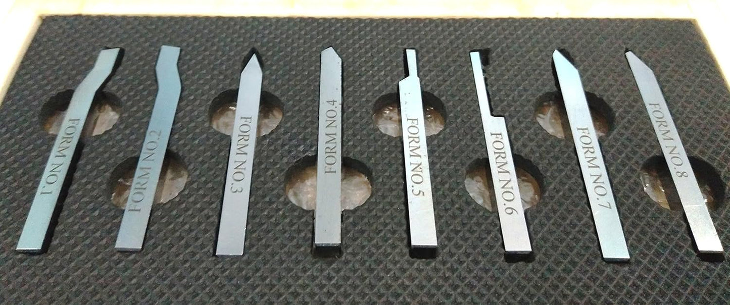 Quality Hss Lathe Form Tool Set-hard & Ground-turning For Cutting, Parting, Grooving, Threading Threading, Parting, Engineering Hobbyists Machine Tools M2 Grade (Sq. Shank 10 X 10 X 100 MM)
