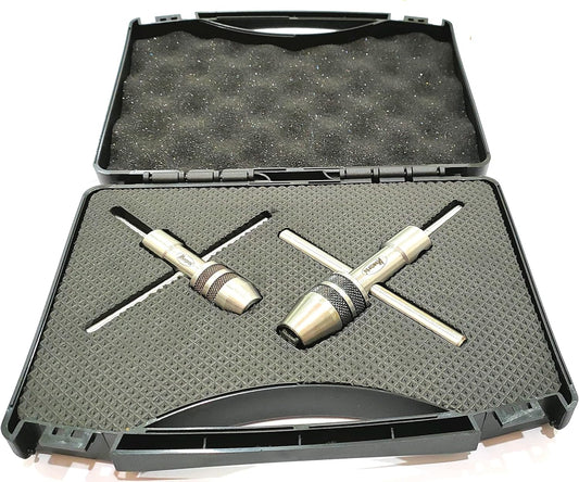 ASSORTS Spindle Tap Wrench Set (3/32" to 1/4" / M2.38 to M6.35 & 1/4" to 1/2" / M6 to M12)